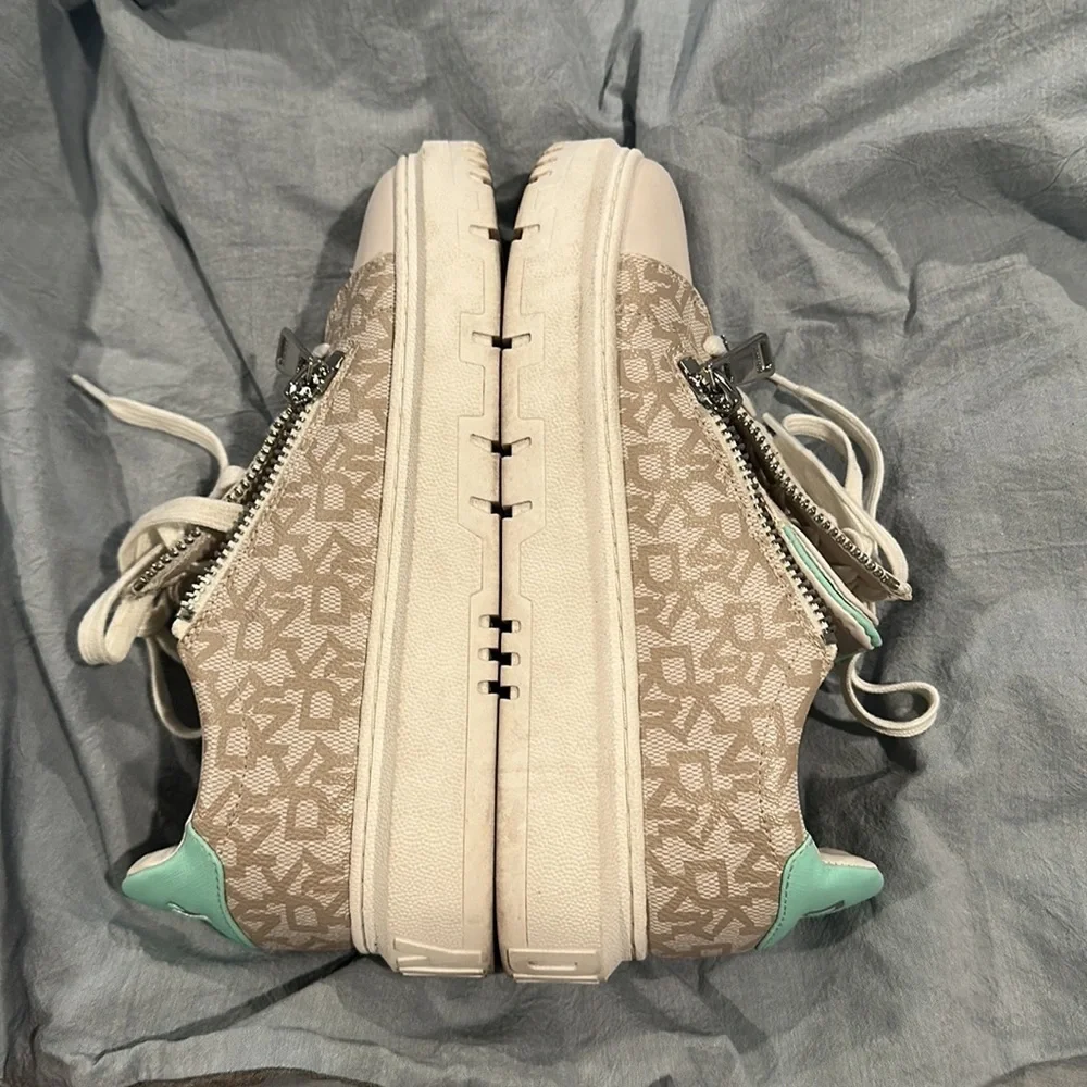 🩵y2k✨Chunky sneakers Tiffany blue teal sneakers monogram y2k logo platforms